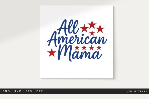 All American Mama SVG Clipart for Crafts & Graphics