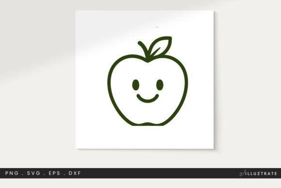 Apple SVG Cut File Clipart PNG for Crafts & Graphics