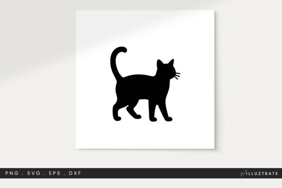 Cat Walking SVG Clipart for Crafts & Graphics