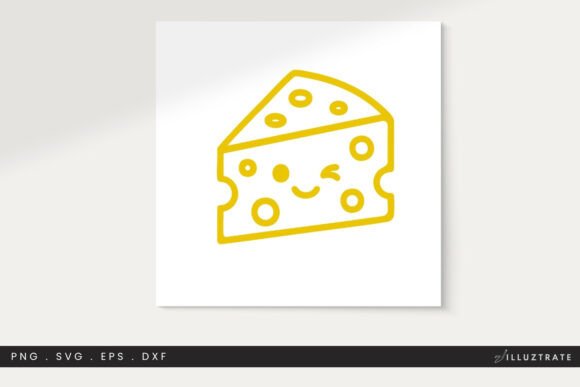 Cheese SVG Cut File Clipart PNG: Graphics for Crafts