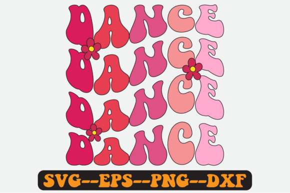 Dancing Quote Retro SVG Graphics for Crafts
