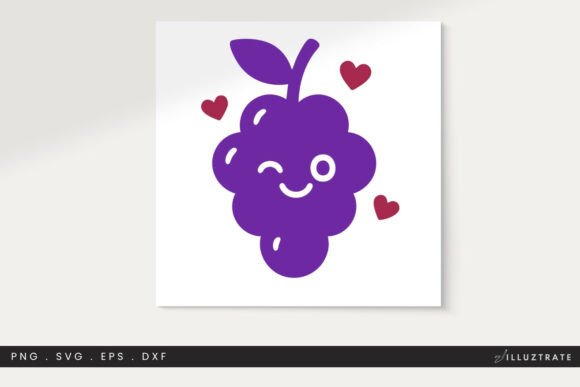 Grape SVG Cut File Clipart PNG for Crafts & Graphics