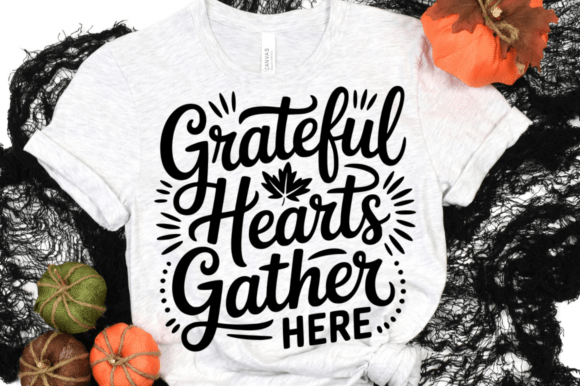 Grateful Hearts Gather Here SVG Design for Crafts & Graphics