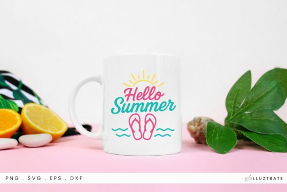 Hello Summer SVG Clipart: Graphics for Crafts & Local Branding