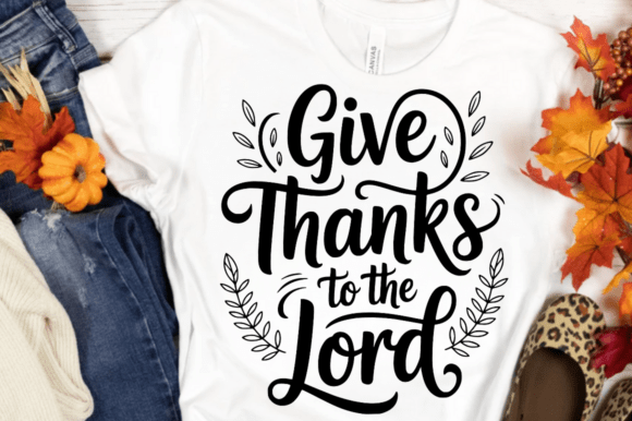 Inspirational Christian Give Thanks SVG: Graphics for Crafts & Branding