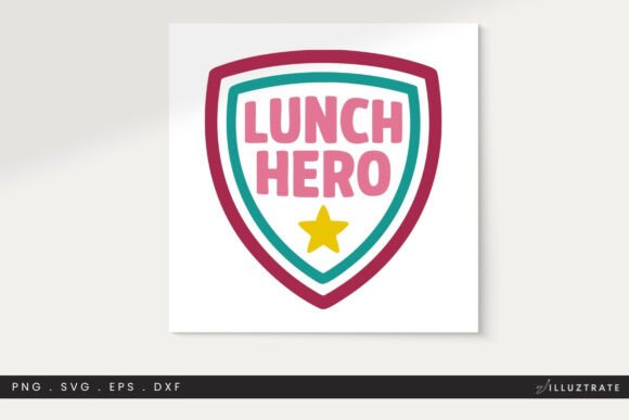 Lunch Badge SVG Cut File Clipart PNG: Graphics for Crafts & Content