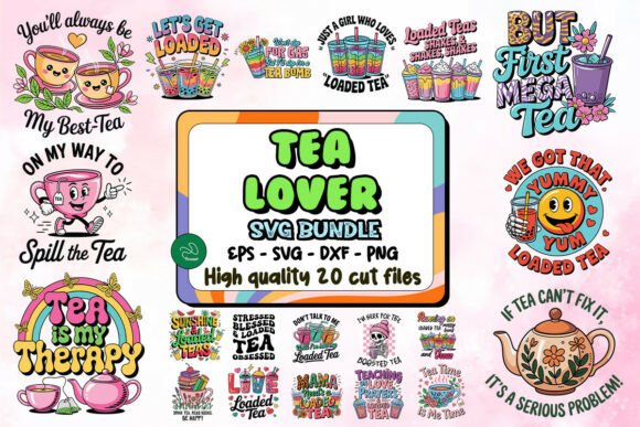 Tea Lover SVG Bundle: Graphics for Crafts & Local Branding