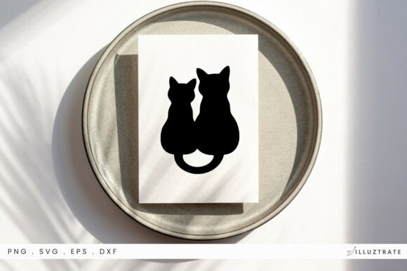 Two Cats SVG Clipart for Crafts & Graphics